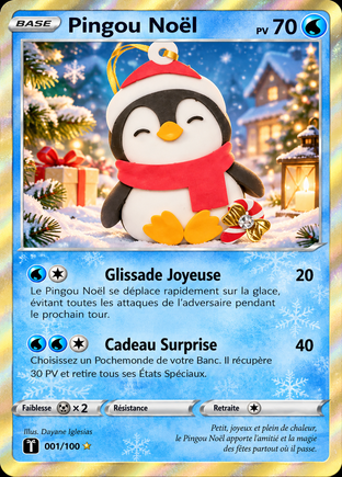 Carte officielle Pingou Noël