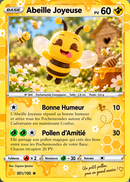 Carte officielle Abeille Joyeuse