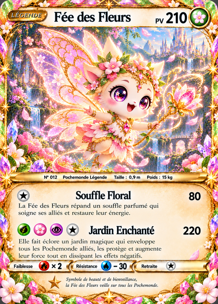 Carte officielle Fée des Fleurs