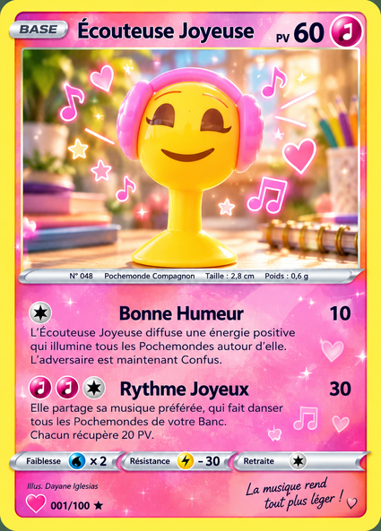 Carte officielle Écouteuse Joyeuse