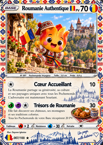 Carte officielle Roumanie Authentique