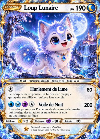 Carte officielle Loup Lunaire
