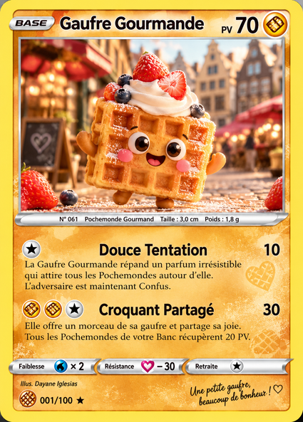 Carte officielle Gaufre Gourmande
