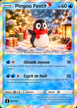 Carte officielle Pingou Festif
