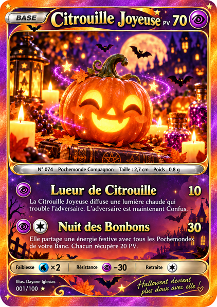 Carte officielle Citrouille Joyeuse