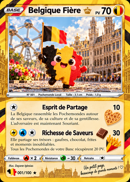 Carte officielle Belgique Fière